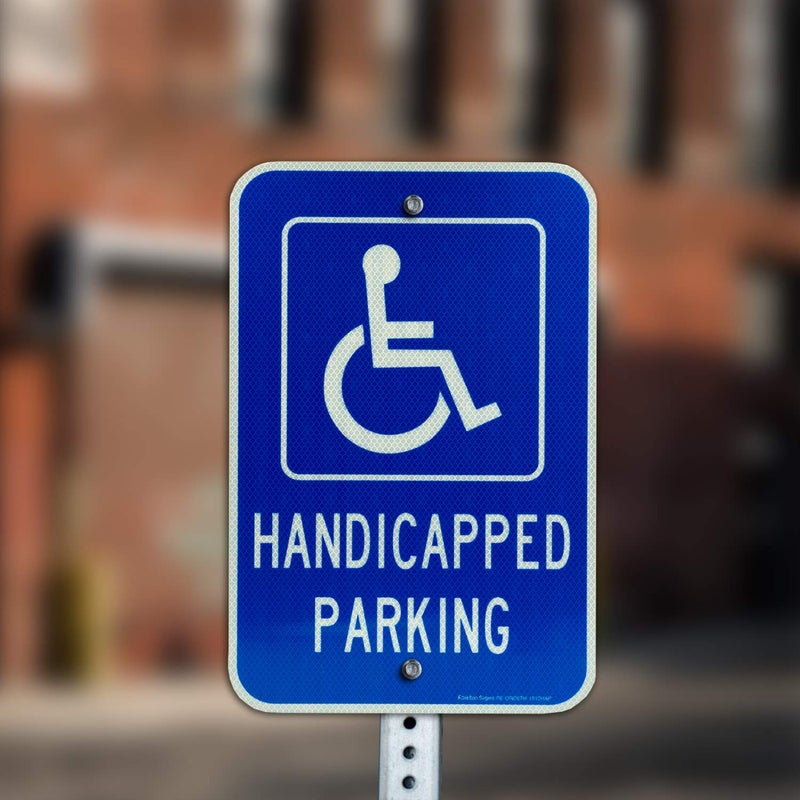 Faittoo Handicap Parking Sign, with Picture of Wheelchair Sign, 18 x 12 Inches Engineer Grade Reflective Sheeting Rust Free Aluminum, Weather Resistant, Waterproof, Durable Ink, Easy to Mount - Image 5